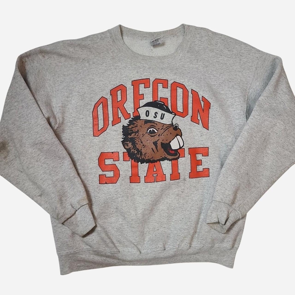 Oregon State Crewneck Sweater - Gray and Orange